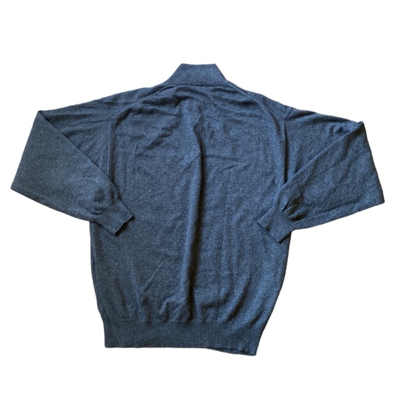 Cruciani Size XL 100% Cashmere Sweater 1/4 Zip Charcoal Excellent Condition - Picture 4 of 10